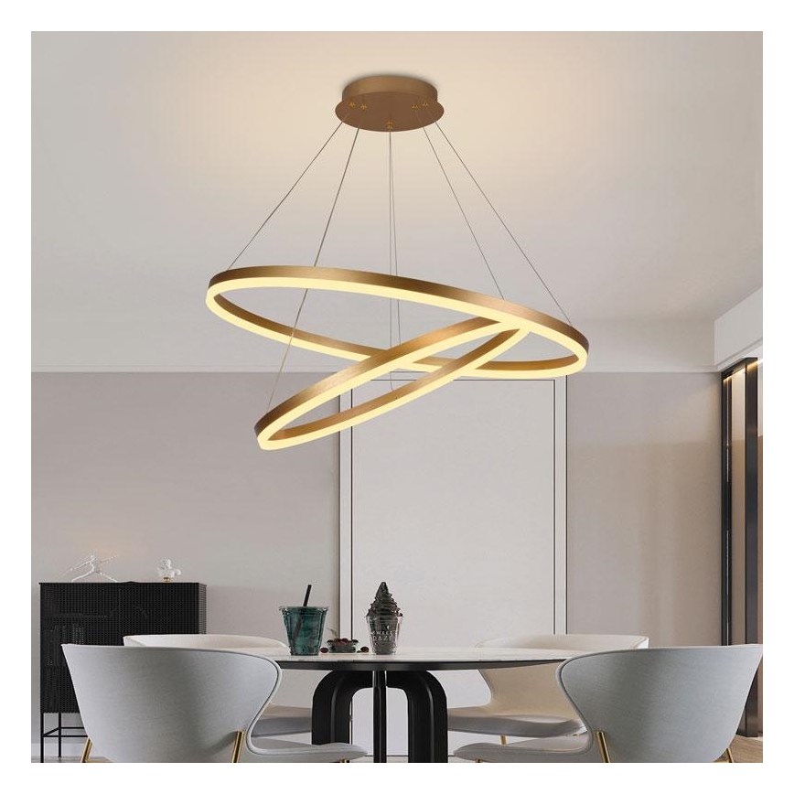 LED dimmbare Hängeleuchte an Kabel LED/100W/230V 3000-6500K Ø 80 cm + Fernbedienung