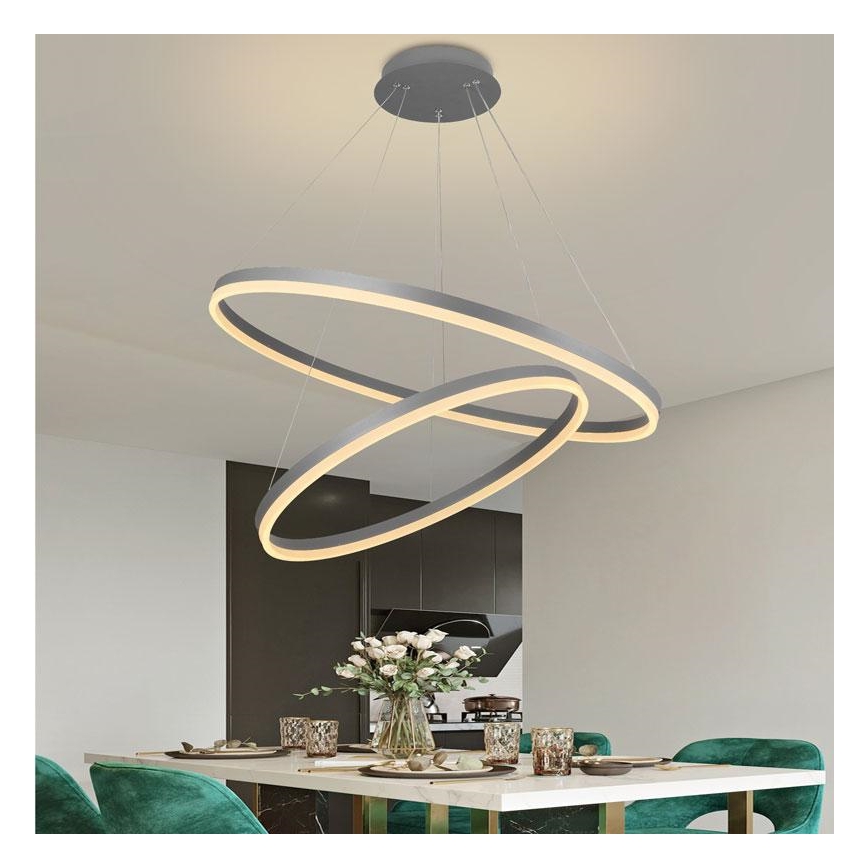 LED dimmbare Hängeleuchte an Kabel LED/100W/230V 3000-6500K Ø 80 cm + Fernbedienung