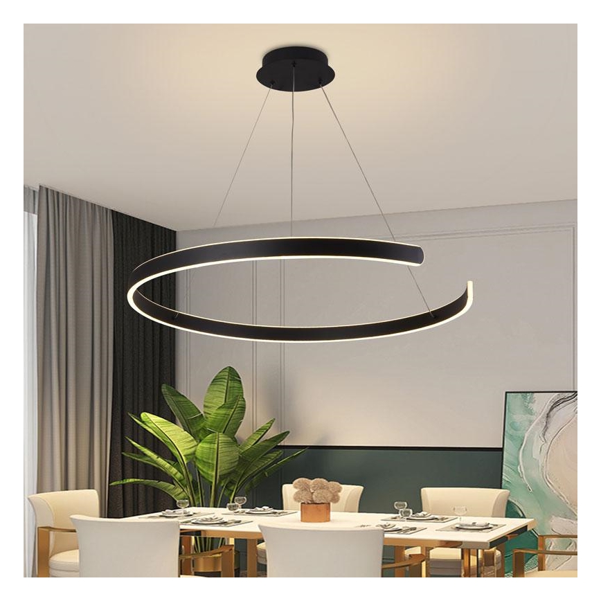 LED dimmbare Hängeleuchte an Kabel LED/100W/230V 3000-6500K Ø 80 cm + Fernbedienung