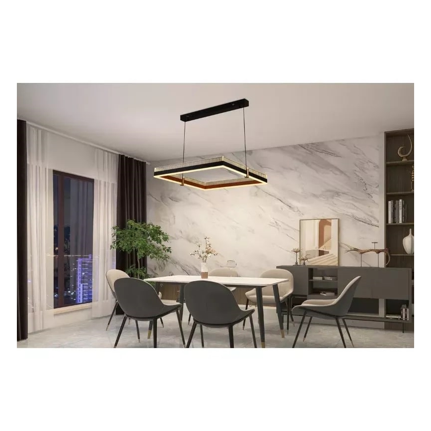 LED dimmbare Hängeleuchte an Seil LED/100W/230V 3000-6500K + Fernbedienung