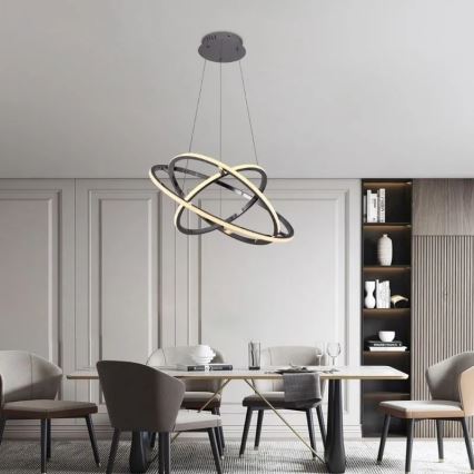 LED dimmbare Hängeleuchte an Kabel LED/105W/230V 3000-6500K Ø 60 cm + Fernbedienung