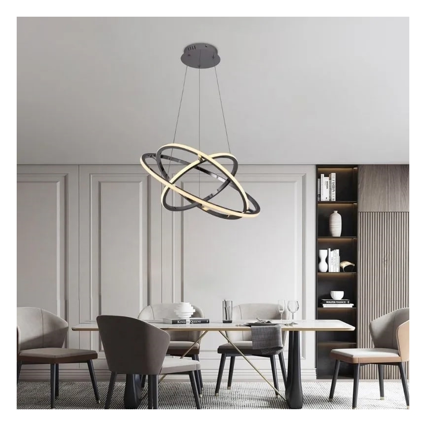 LED dimmbare Hängeleuchte an Kabel LED/105W/230V 3000-6500K Ø 60 cm + Fernbedienung