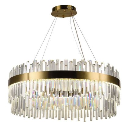 LED dimmbarer Kristall-Kronleuchter an Kabel LED/110W/230V 3000-6500K gold + Fernbedienung