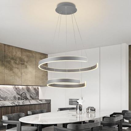 LED dimmbare Hängeleuchte an Kabel LED/120W/230V 3000-6500K Ø 60 cm + Fernbedienung