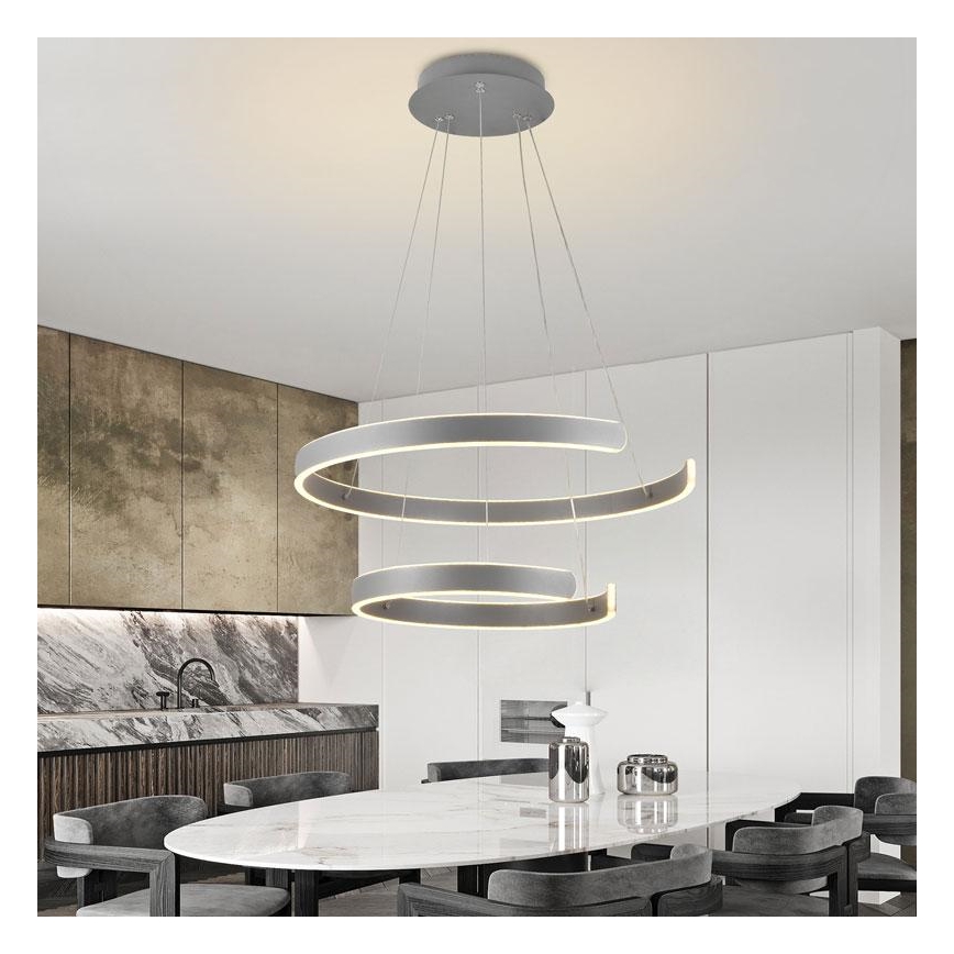 LED dimmbare Hängeleuchte an Kabel LED/120W/230V 3000-6500K Ø 60 cm + Fernbedienung