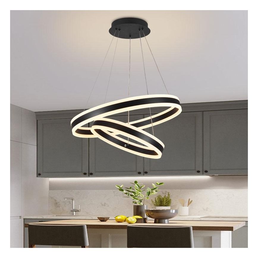 LED dimmbare Hängeleuchte an Seil LED/135W/230V 3000-6500K Ø 60 cm + Fernbedienung