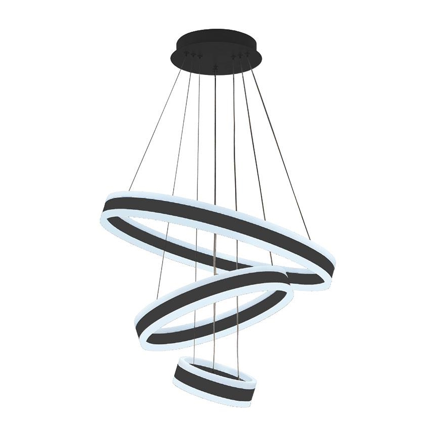 LED dimmbare Hängeleuchte an Seil LED/165W/230V 3000-6500K Ø 60 cm + Fernbedienung