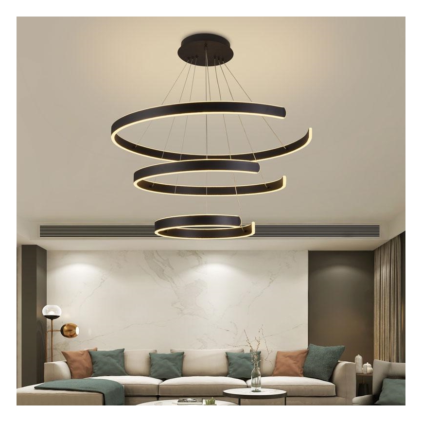 LED dimmbare Hängeleuchte an Kabel LED/220W/230V 3000-6500K Ø 80 cm + Fernbedienung