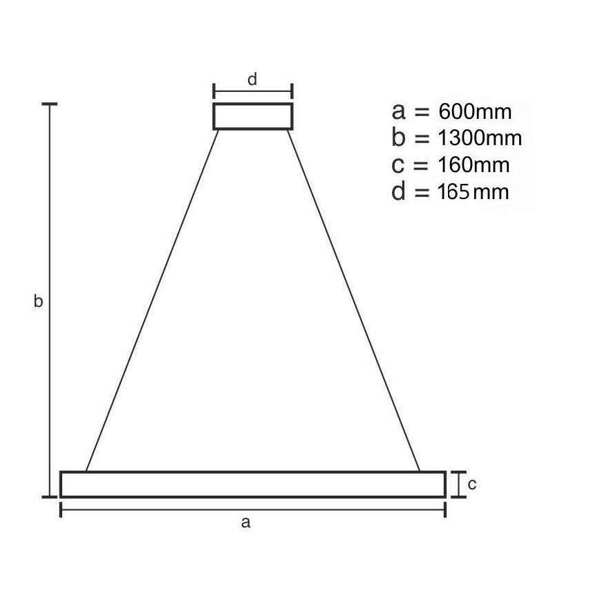 LED dimmbare Hängeleuchte an Seil LED/40W/230V 3000-6500K gold + Fernbedienung