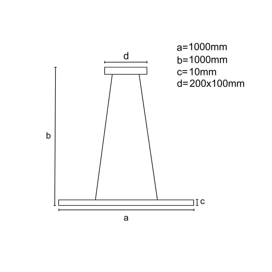 LED dimmbare Hängeleuchte an Kabel LED/40W/230V 3000-6500K schwarz + Fernbedienung