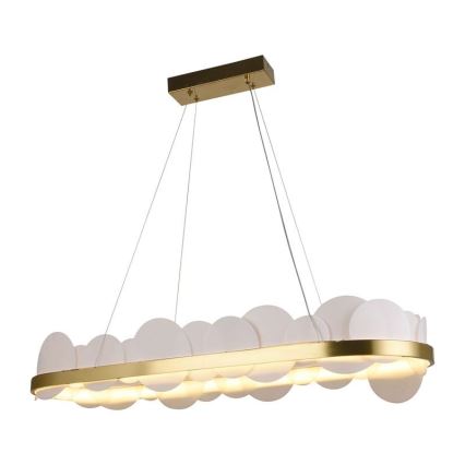 LED dimmbare Hängeleuchte an Seil LED/50W/230V 3000-6500K gold + Fernbedienung