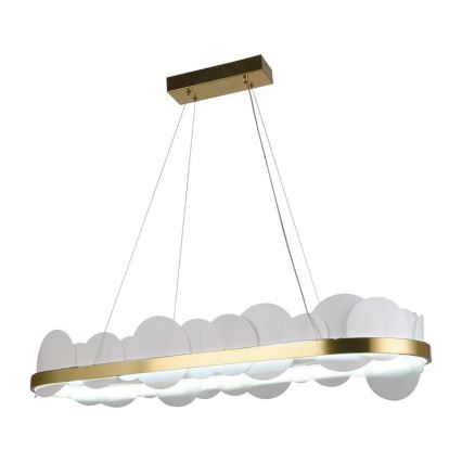 LED dimmbare Hängeleuchte an Seil LED/50W/230V 3000-6500K gold + Fernbedienung