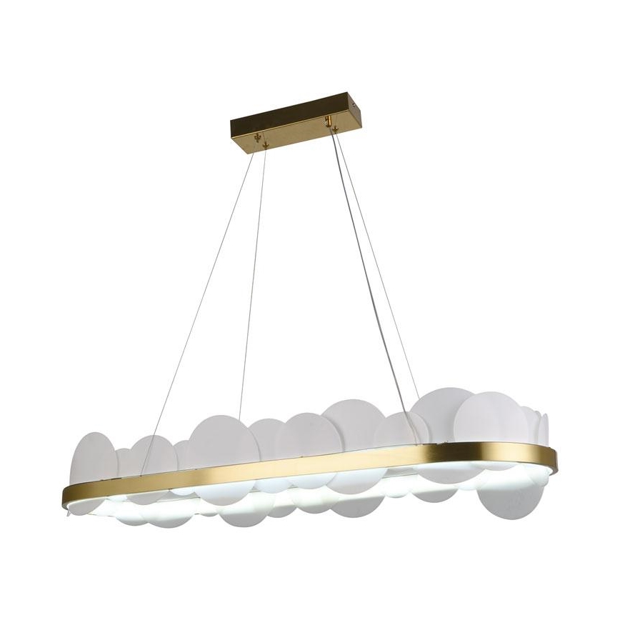 LED dimmbare Hängeleuchte an Seil LED/50W/230V 3000-6500K gold + Fernbedienung