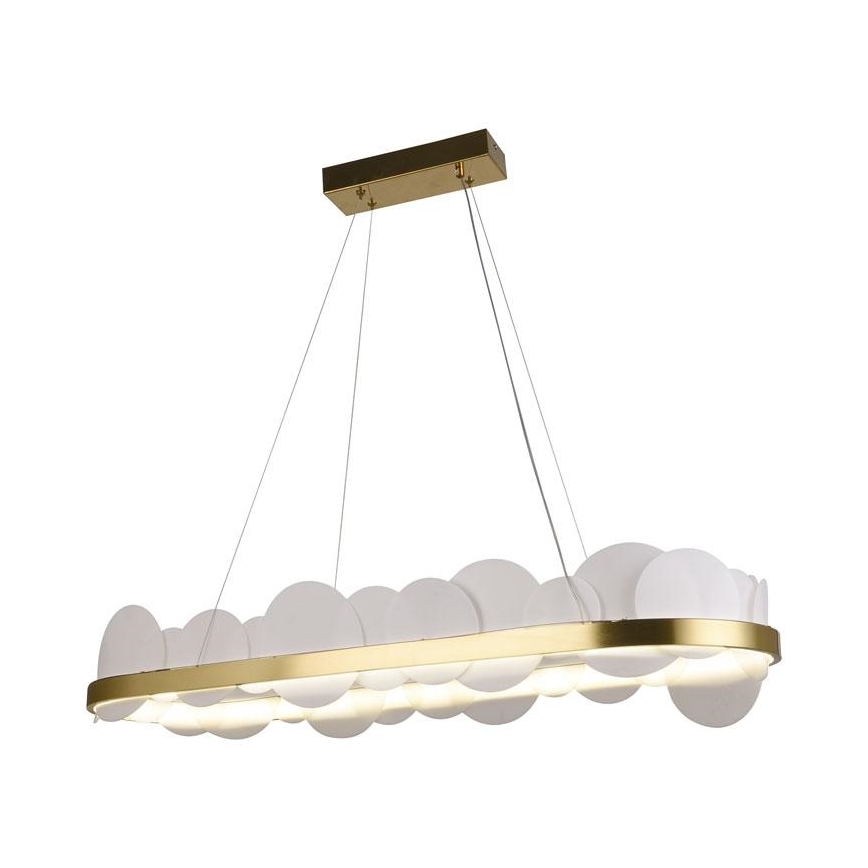 LED dimmbare Hängeleuchte an Seil LED/50W/230V 3000-6500K gold + Fernbedienung