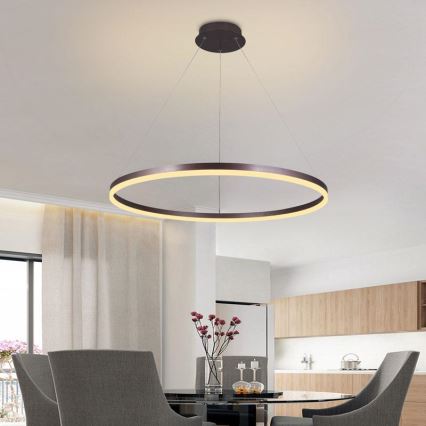 LED dimmbare Hängeleuchte an Kabel LED/55W/230V 3000-6500K Ø 80 cm + Fernbedienung