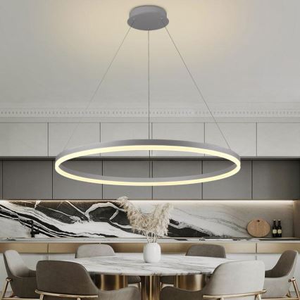 LED dimmbare Hängeleuchte an Kabel LED/55W/230V 3000-6500K Ø 80 cm + Fernbedienung