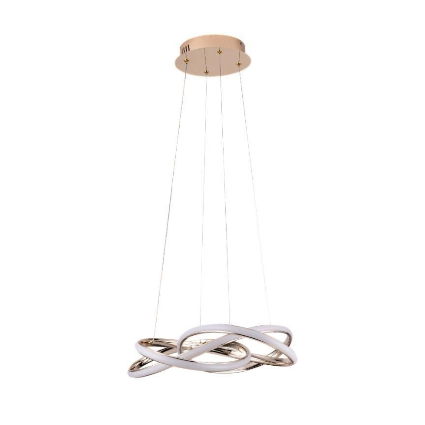 LED dimmbare Hängeleuchte an Seil LED/65W/230V 3000-6500K Ø 48 cm goldfarben + Fernbedienung