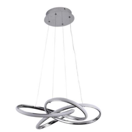 LED dimmbare Hängeleuchte an Seil LED/65W/230V 3000-6500K Ø 48 cm grau + Fernbedienung