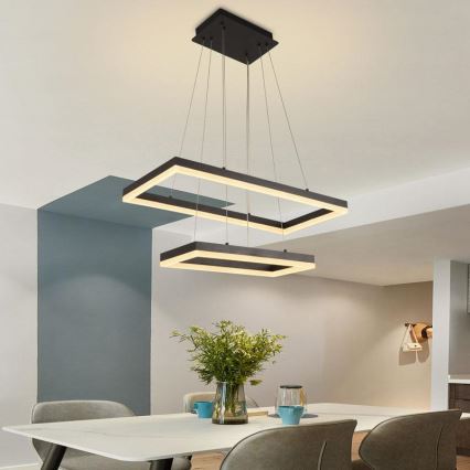 LED dimmbare Hängeleuchte an Kabel LED/65W/230V 3000-6500K + Fernbedienung