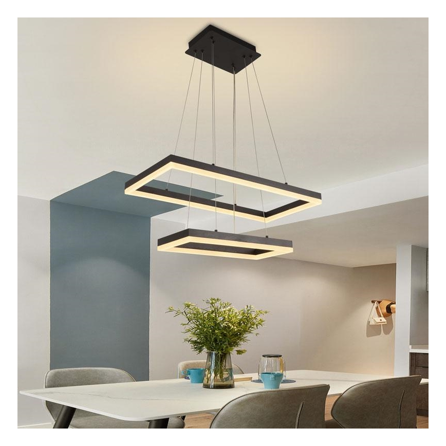 LED dimmbare Hängeleuchte an Kabel LED/65W/230V 3000-6500K + Fernbedienung