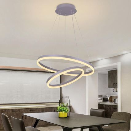 LED dimmbare Hängeleuchte an Kabel LED/70W/230V 3000-6500K Ø 60 cm + Fernbedienung