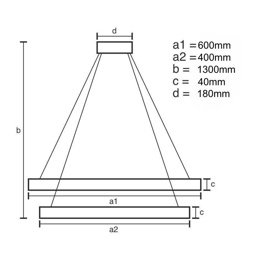 LED dimmbare Hängeleuchte an Kabel LED/70W/230V 3000-6500K + Fernbedienung