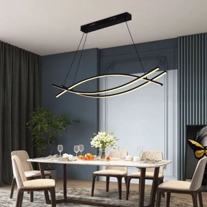 LED dimmbare Hängeleuchte an Kabel LED/70W/230V 3000-6500K + Fernbedienung