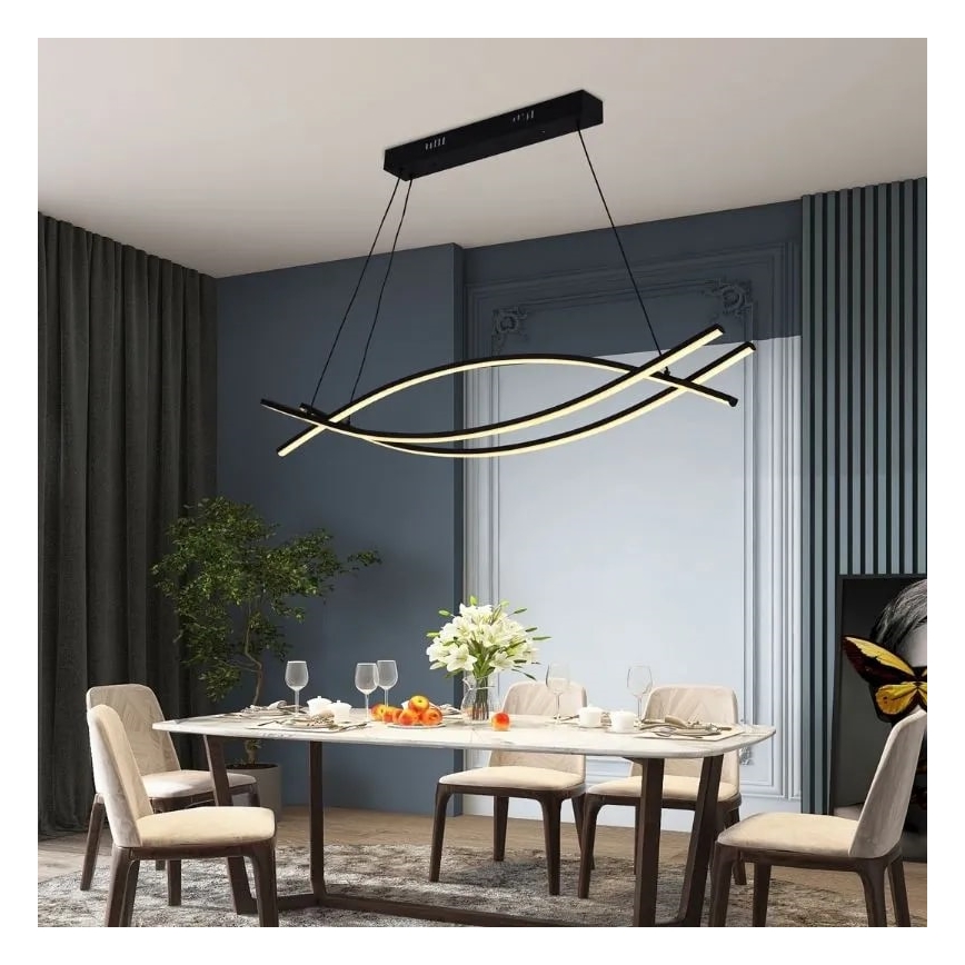 LED dimmbare Hängeleuchte an Kabel LED/70W/230V 3000-6500K + Fernbedienung