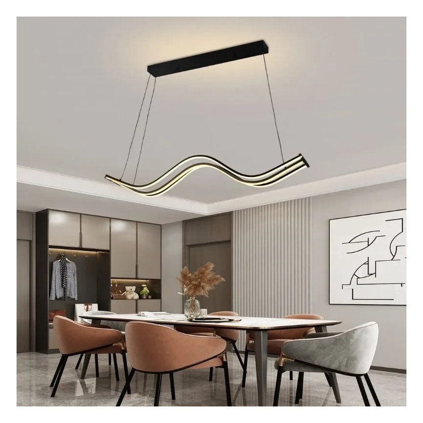 LED dimmbare Hängeleuchte an Kabel LED/70W/230V 3000-6500K + Fernbedienung