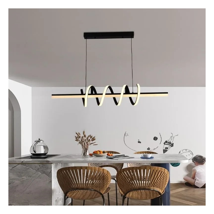 LED dimmbare Hängeleuchte an Kabel LED/70W/230V 3000-6500K + Fernbedienung