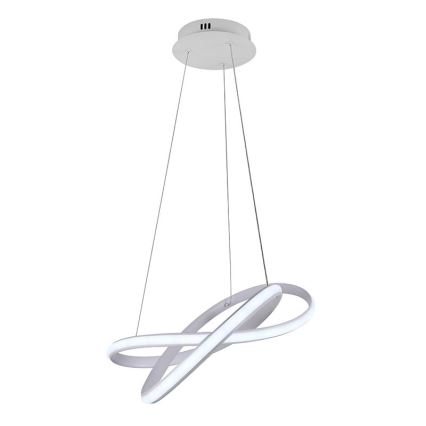 LED dimmbare Hängeleuchte an Kabel LED/70W/230V 3000-6500K Ø 55 cm weiß + Fernbedienung