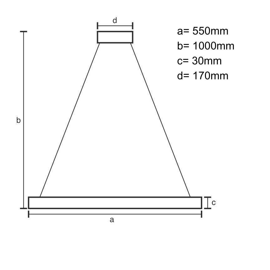 LED dimmbare Hängeleuchte an Kabel LED/70W/230V 3000-6500K Ø 55 cm weiß + Fernbedienung