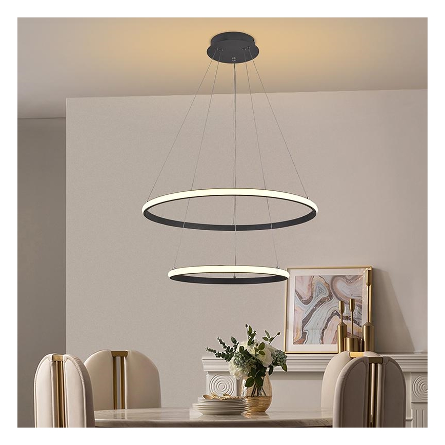 LED dimmbare Hängeleuchte an Kabel LED/75W/230V 3000-6500K Ø 60 cm + Fernbedienung