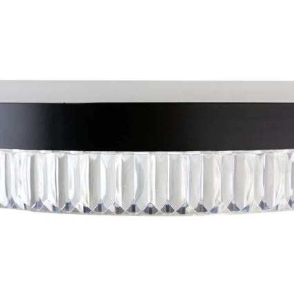 LED dimmbarer Kristall-Pendelleuchter an Kabel LED/80W/230V 3000-6500K Schwarz + Fernbedienung