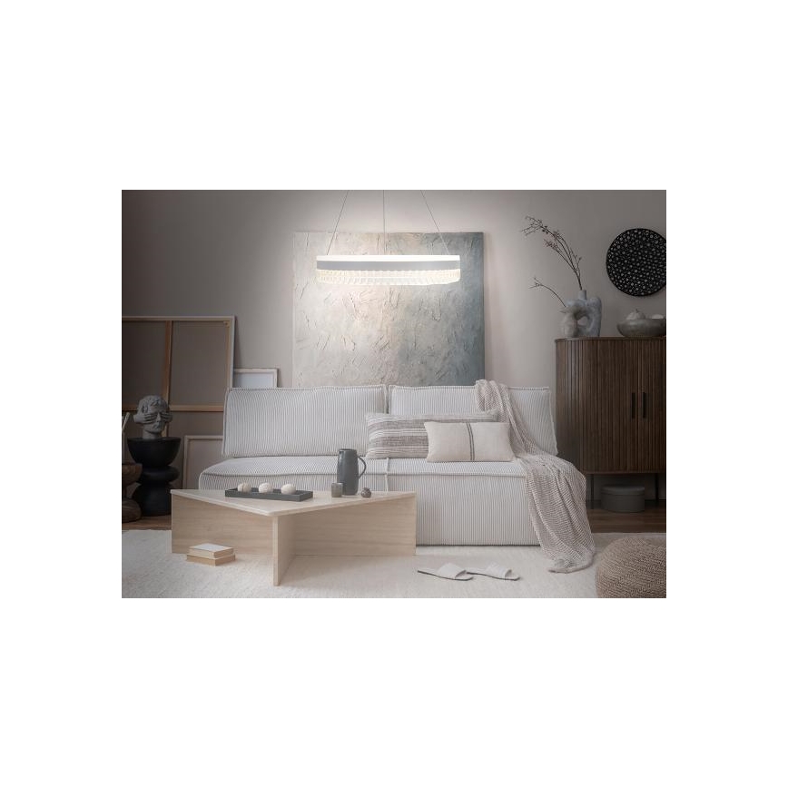 LED dimmbarer Kristall-Kronleuchter an Kabel LED/80W/230V 3000-6500K Weiß + Fernbedienung