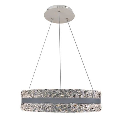 LED dimmbarer Kristall-Kronleuchter an Kabel LED/80W/230V 3000-6500K Weiß + Fernbedienung