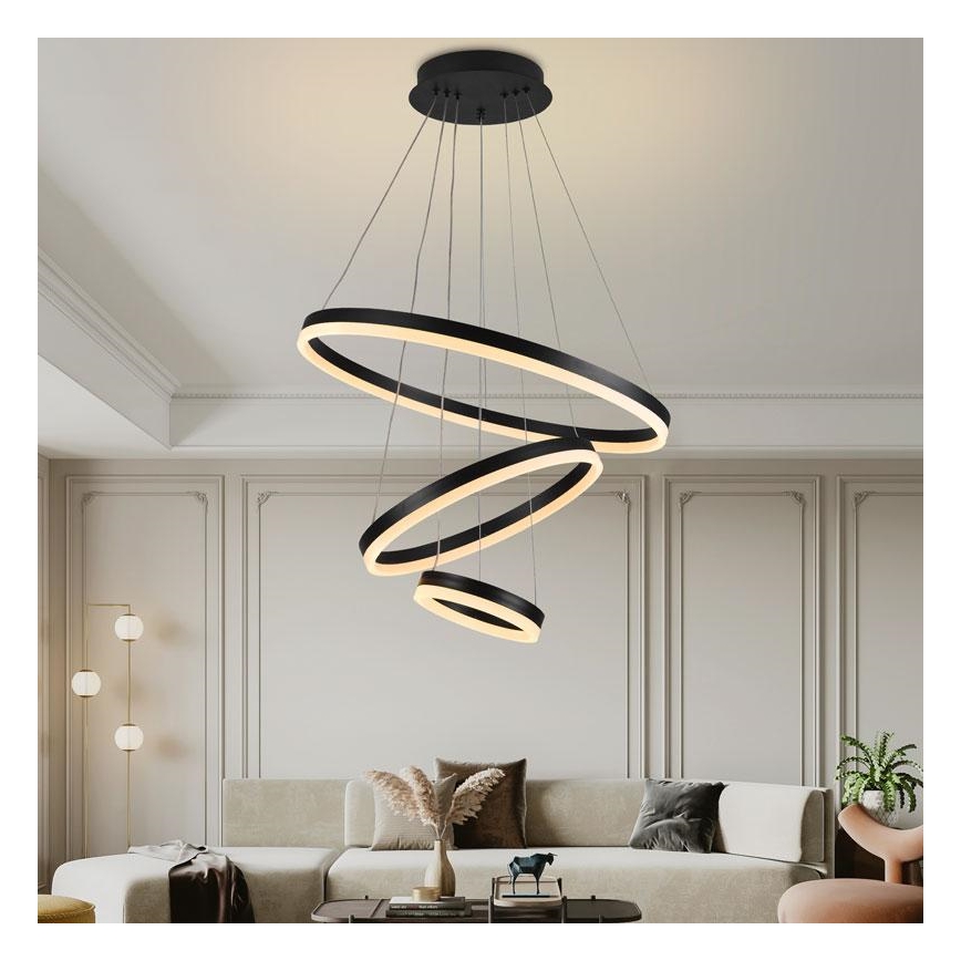 LED dimmbare Hängeleuchte an Kabel LED/85W/230V 3000-6500K Ø 60 cm + Fernbedienung