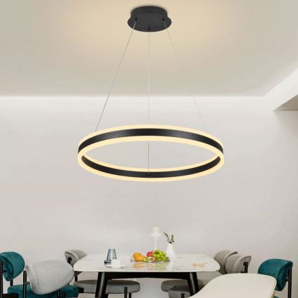 LED dimmbare Hängeleuchte an Kabel LED/85W/230V 3000-6500K Ø 60 cm + Fernbedienung