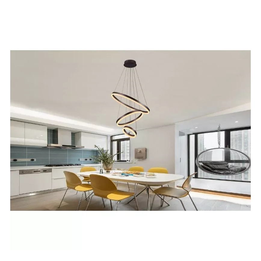 LED dimmbare Hängeleuchte an Kabel LED/85W/230V 3000-6500K Ø 60 cm + Fernbedienung