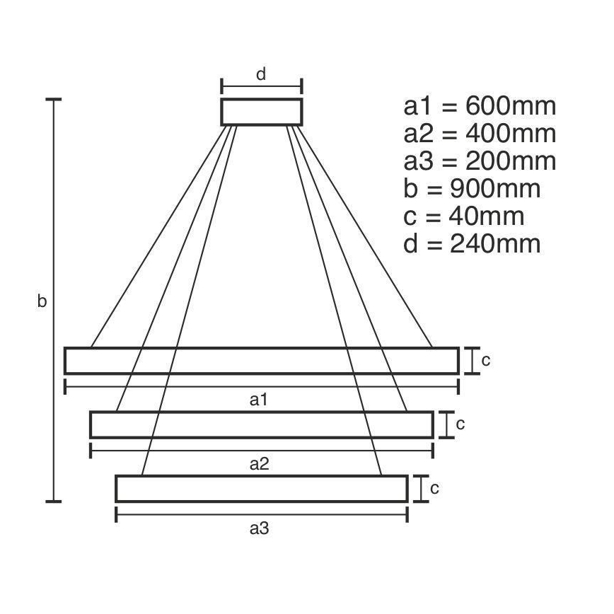 LED dimmbare Hängeleuchte an Kabel LED/85W/230V 3000-6500K Ø 60 cm + Fernbedienung