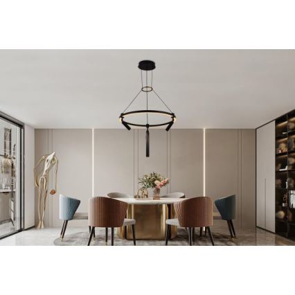 LED dimmbare Hängeleuchte an Kabel LED/85W/230V 3000-6500K + Fernbedienung