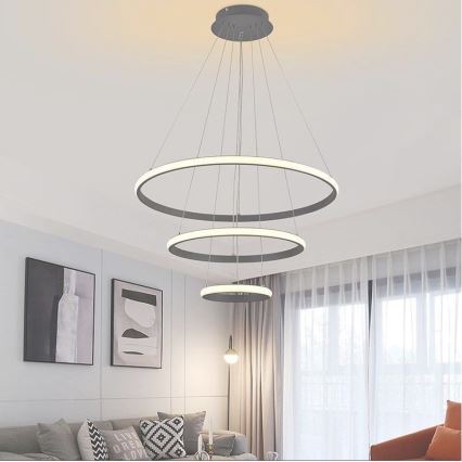 LED dimmbare Hängeleuchte an Kabel LED/90W/230V 3000-6500K Ø 60 cm + Fernbedienung
