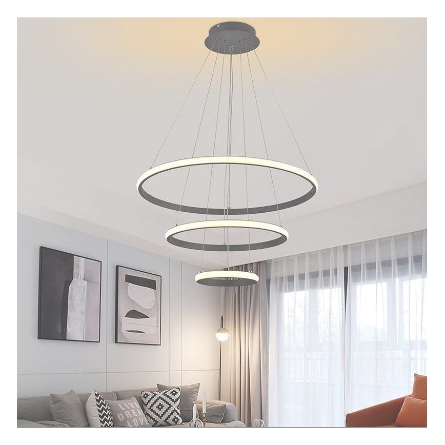 LED dimmbare Hängeleuchte an Kabel LED/90W/230V 3000-6500K Ø 60 cm + Fernbedienung