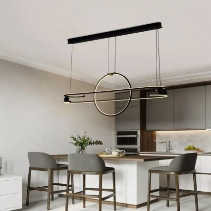 LED dimmbare Hängeleuchte an Seil LED/95W/230V 3000-6500K + Fernbedienung