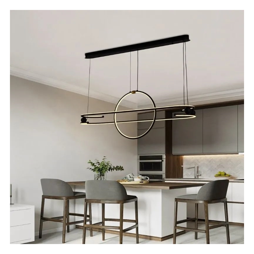 LED dimmbare Hängeleuchte an Seil LED/95W/230V 3000-6500K + Fernbedienung