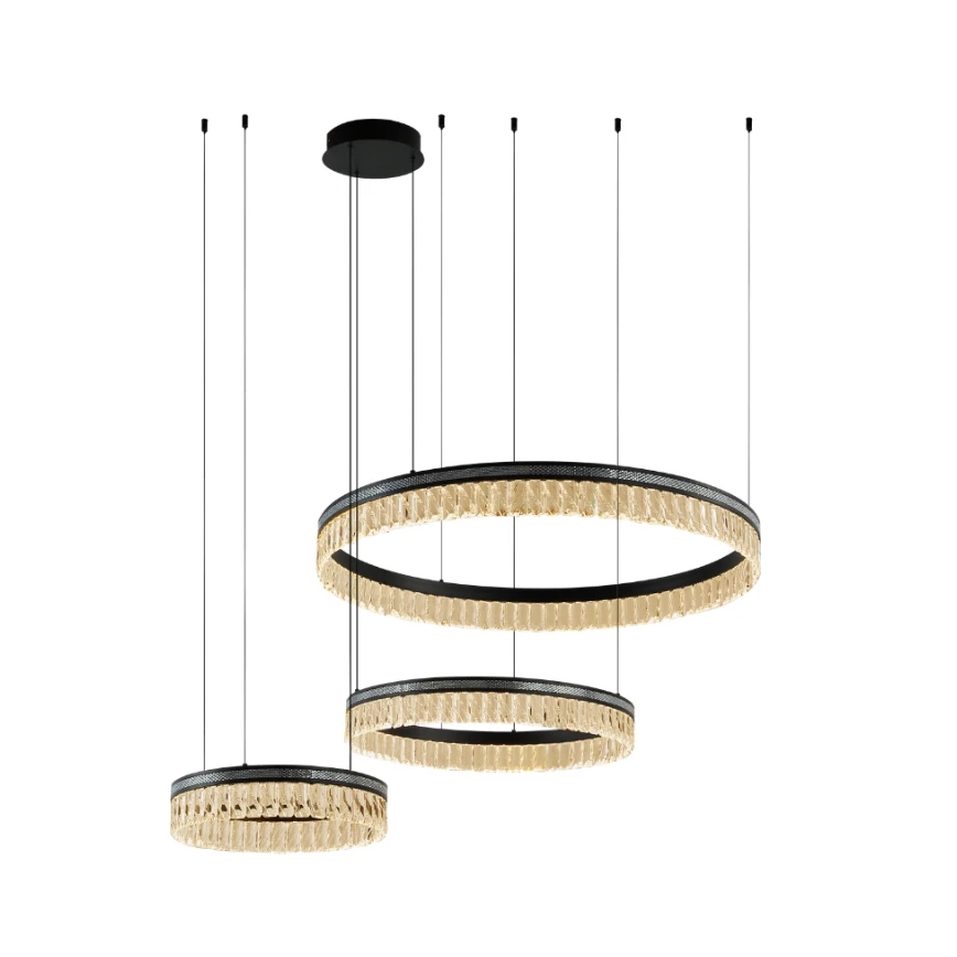 LED-dimmbarer Kristall-Kronleuchter an Stahlseil THALIA LED/120W/230V 3000-6000K + Fernbedienung