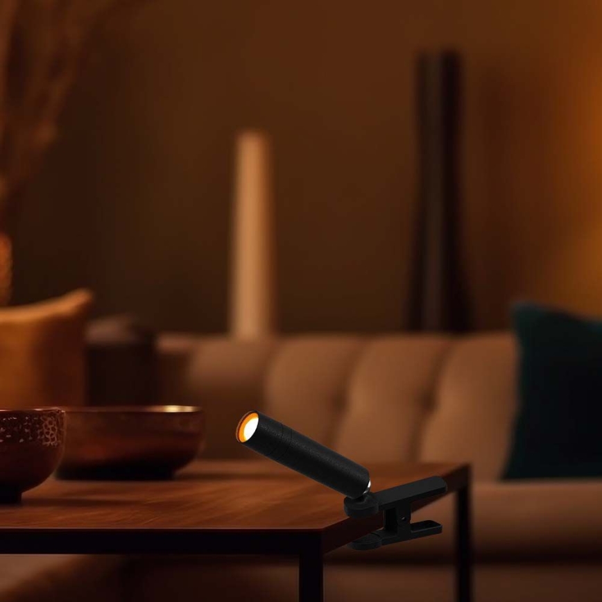 LED dimmbare magnetische wiederaufladbare Tischlampe 3in1 LED/3W/5V 4000K 1500 mAh schwarz