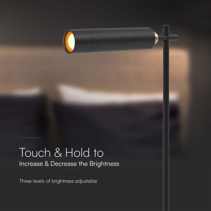 LED dimmbare magnetische wiederaufladbare Tischlampe 3in1 LED/3W/5V 4000K 1500 mAh schwarz