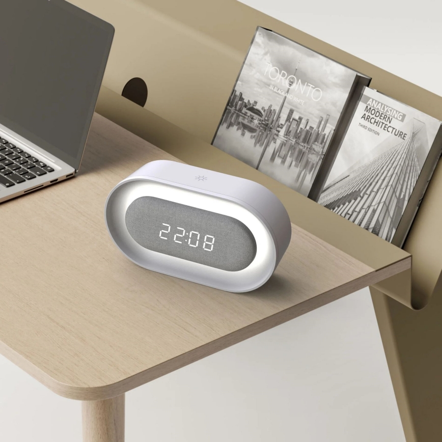LED dimmbare Nachtlampe mit Wecker KAJA LED/1,3W/5V 3000K