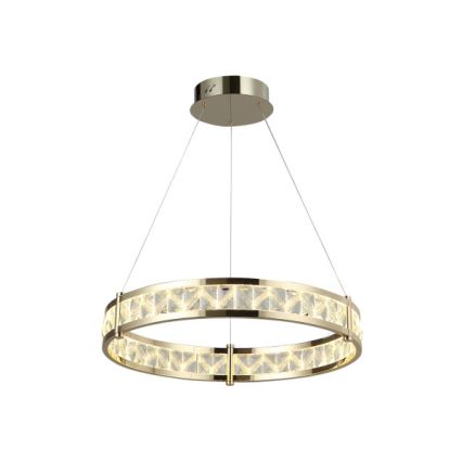 Dimmbare LED-Kristall-Pendelleuchte an Kabel ENRIQUE LED/40W//230V 3000-6000K Ø 60 cm + Fernbedienung